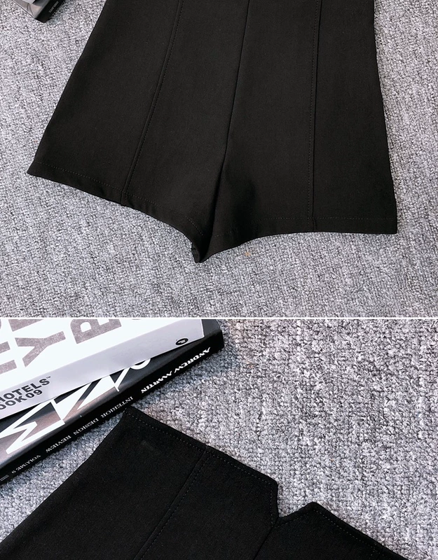 Mùa đông 2018 phiên bản Hàn Quốc của quần dài Một từ quần short ống rộng dành cho nữ quần cạp cao cạp cao Quần skinny mỏng bên ngoài mặc quần ống rộng
