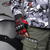 Motorcycle gloves Summer four seasons motorcycle half-finger racing equipment knight fall-proof mens carbon fiber riding gloves