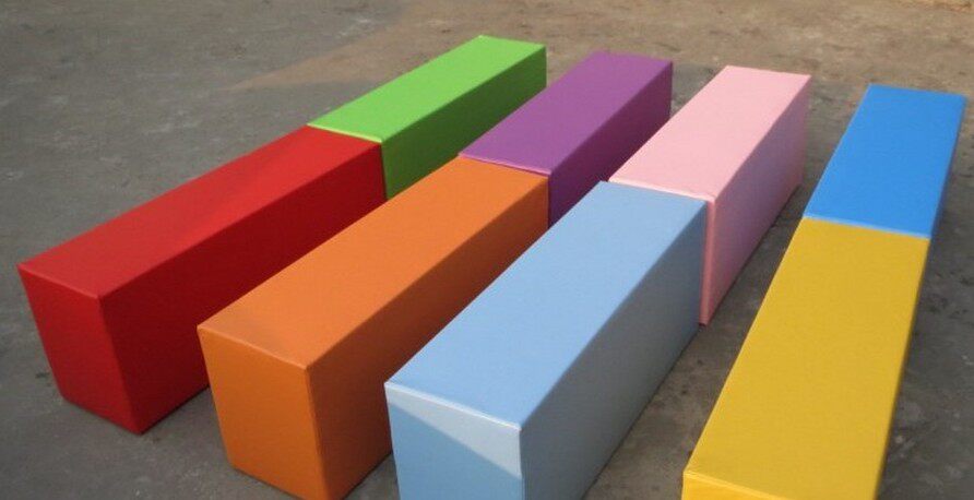 Early teaching pro-son garden software strip chair playground Indoor soft bag fencing ball pool strip stool soft-covered sofas