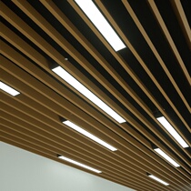 5cm led long strip lamp aluminum square rthrough ceiling 10cm office crossing light corridor square passage