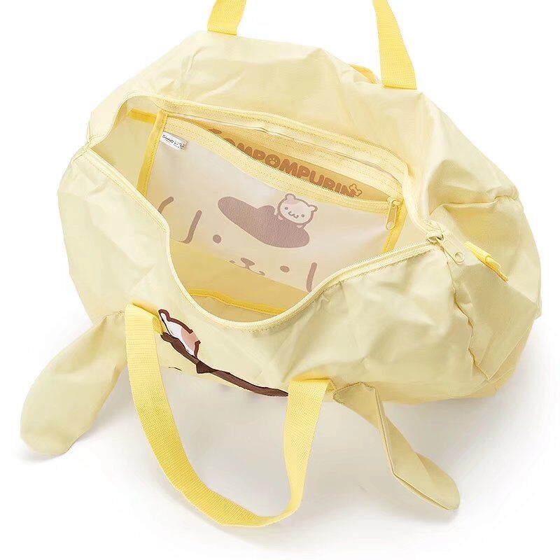 New Dog tai lớn Melody pudding chó gấp túi du lịch hành lý xách tay túi Messenger túi xách du lịch cỡ lớn
