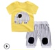 9,9 trẻ em quần short ngắn tay hai mảnh phù hợp với cotton khóa vai 1-5 tuổi áo thun nam và nữ quần áo trẻ em trẻ em quần lót trẻ em Phù hợp với trẻ em