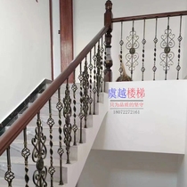 Solid wrought iron railing column iron guardrail iron stair railing stair handrail fence manufacturers spot