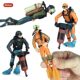 Simulated Human Figure Diving Ocean Doll Model Solid Underwater Exploration Scene Fish Tank Ornament Children's Toy Figurine