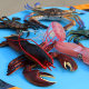Children's Toy Realistic Sea Animal Crab Australian Lobster Model Plastic Ornament Large King Crab Deep Sea Yellow