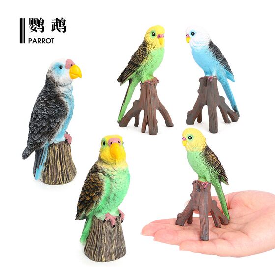 Simulated Animal Model Solid Bird Bird Animal Kidsren Cognitive Toy Parrot Owl Flamingo Parrot
