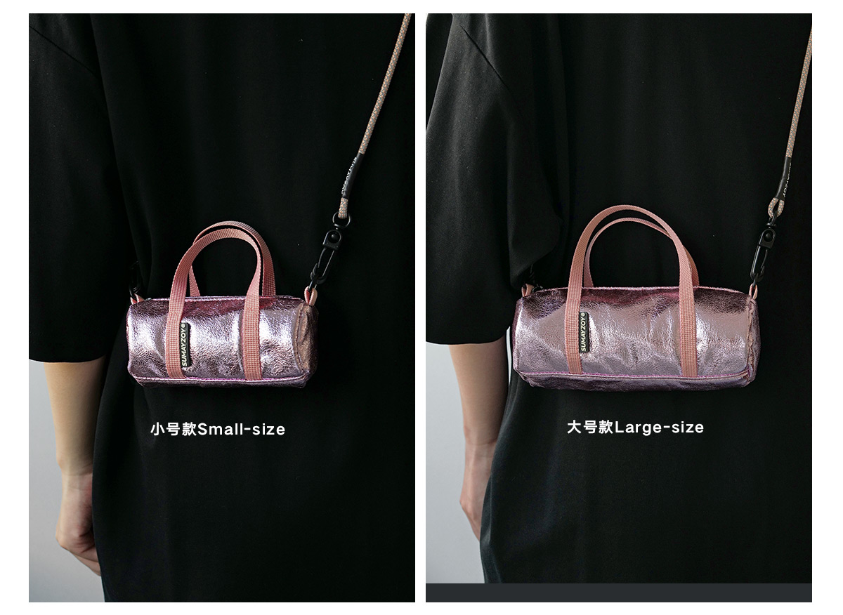 Futuristic metal series mini bag lightweight hanging neck side backpack silver crossbody mobile phone bag fashionable Silver - กระเป๋าแมสเซนเจอร์ - เส้นใยสังเคราะห์ สีเงิน