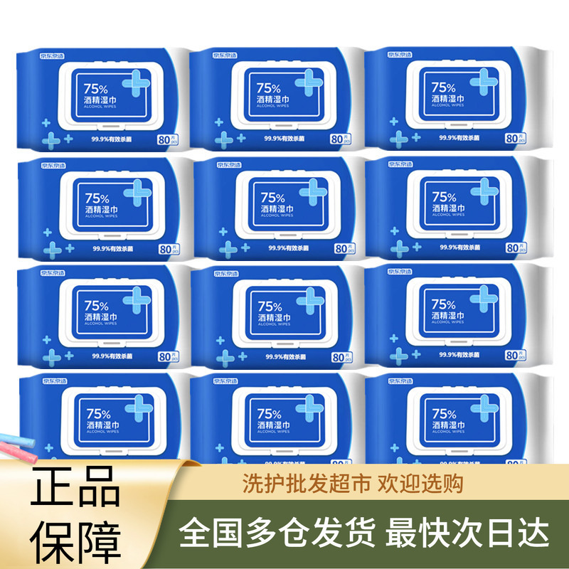 Made in Tokyo, Disinfectant and Sterilizing Wet Wipes, 80 Pieces * 12 Packs, Sanitary 75% Alcohol Wet Wipes, Disinfecting and Cleaning Wet Wipes