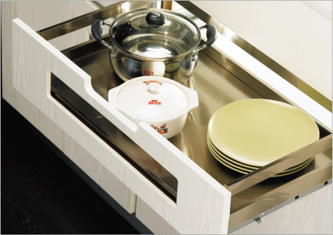 Stainless Steel Plate Type Drawer Basket KANG Furnace Terrace Pull Basket (configuration damping slide rail) New