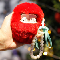 Apply Apple AirPods protective sleeves Plush Wireless Bluetooth Headphones Cartoon Creative Cartoon Women Hard Winter Shell