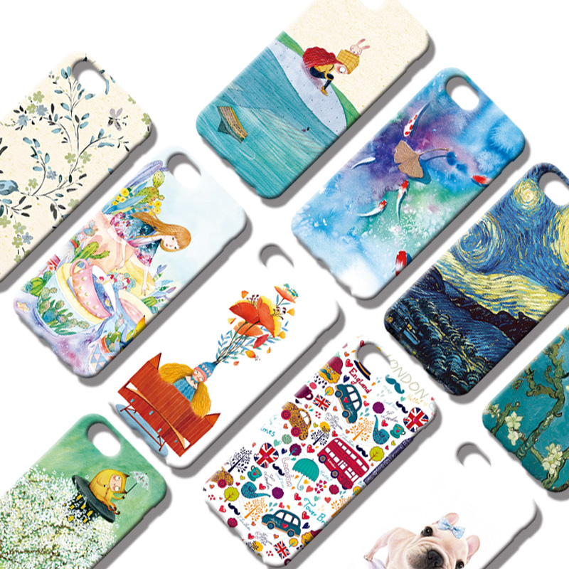 Suitable for iphone6plus mobile phone protection shell Apple 6 frosted transparent cartoon ip6 mobile phone protective shell silicone gel protective shell