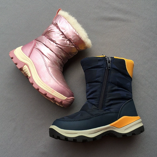 Детские зимние утепленные сапоги, ботинки подходит для мужчин и женщин, Россия