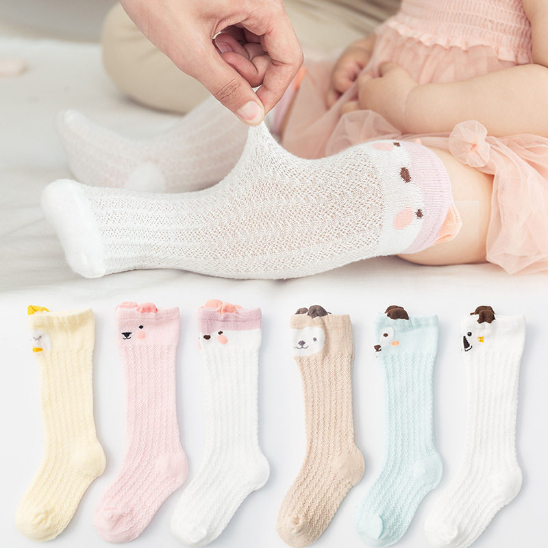 Spot Baby Socks Summer Mesh Child Socks Combed Cotton Anti-mosquito Socks Newborn Thin Stockings Socks Baby Socks
