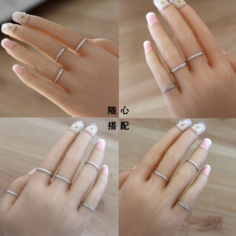 925 sterling silver ring với các ngôi sao, vòng Hanwei, nhẫn nữ, vòng doanh