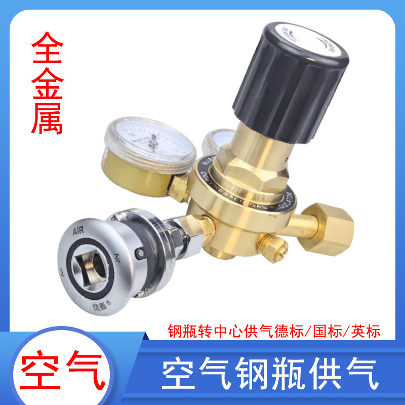 钢瓶双表减压器氧气空气二氧化碳减压阀终端国标德标英标美标气座