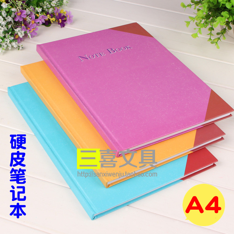 Hardcover notebook color hardcover hardcover diary business office notepad A4 100 sheets
