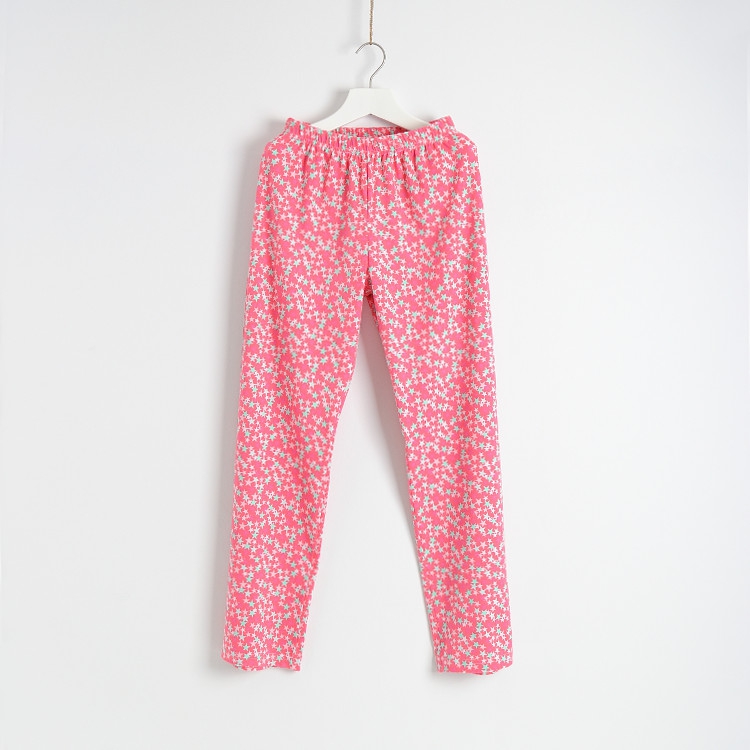 Quần pyjama quần cotton nữ mùa thu và mùa đông quần nhà eo cao cỡ lớn đồ ngủ cotton tháng quần hai mặt dệt kim cotton quần đũi nữ