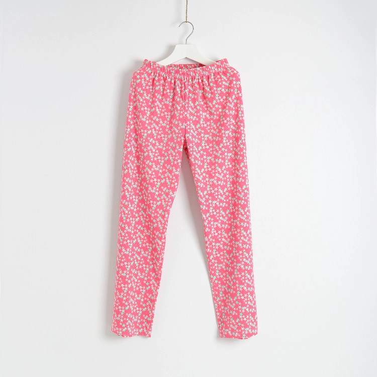 Quần pyjama quần cotton nữ mùa thu và mùa đông quần nhà eo cao cỡ lớn đồ ngủ cotton tháng quần hai mặt dệt kim cotton