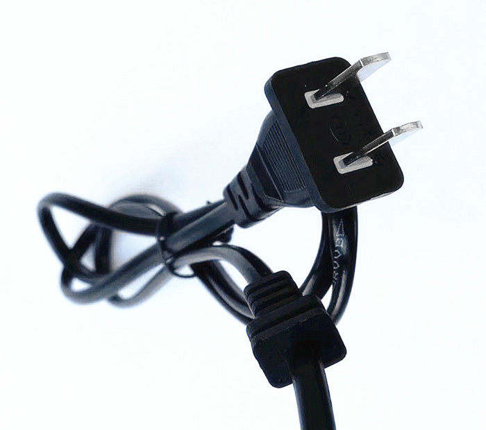 National standard power cord two plug lines 2*0 3 square two plug two-core power cord with plug two holes