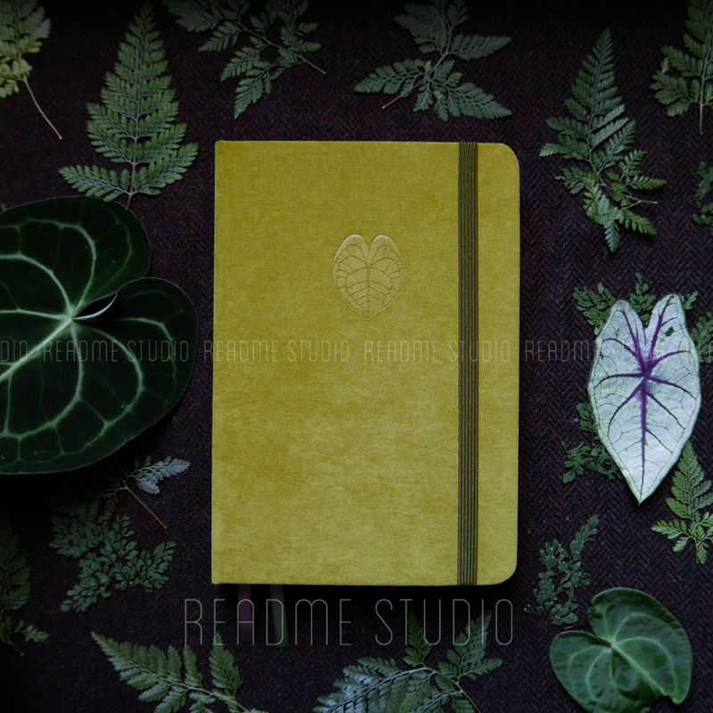 Readme Klein Flower Candle Velvet Notebook with 3D Hand-Drawn Patterns Bujo A5 Dot Grid Journal