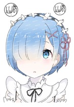 Large size F0243-02 Life in a Different World from Scratch Rem Cartoon Animation Travel Trolley Case Sticker