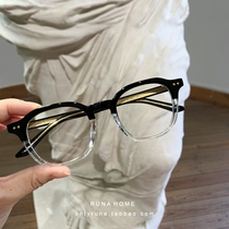 RUNA HOME Shop Master Recommended Plate Collared Black Clear Blue Light Myopia Flat Light Frame for men and women
