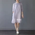 Màu sắc siêu mỏng ramie váy dài cải tiến sườn xám Pan khóa Dịch vụ trà Zen nhỏ tay áo bảy điểm mùa hè - Sản phẩm HOT đầm thiết kế đẹp Sản phẩm HOT