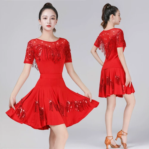 Квадратный танцевальный костюм латинский танцевальный костюм Трехступенчатый танцевальный костюм моряк танцевальный костюм Джитба юбка