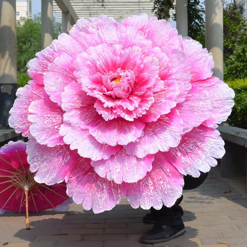 Sheng Shihua Dance props Mudan Flower Umbrella Stage Performance Process Umbrella Opening Dance Games Admission Creative Flower