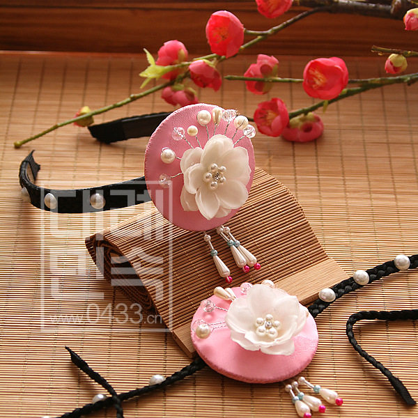 Korea imported handmade beads children's hair circle hair hoop Hanbok hair accessories Hanbok headdress H-P02906