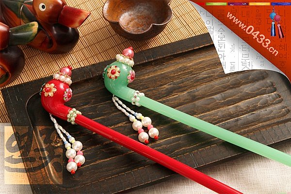 South Korea imported imitation jade hairpin stage performance hairpin Korean traditional hairpin H-P02724
