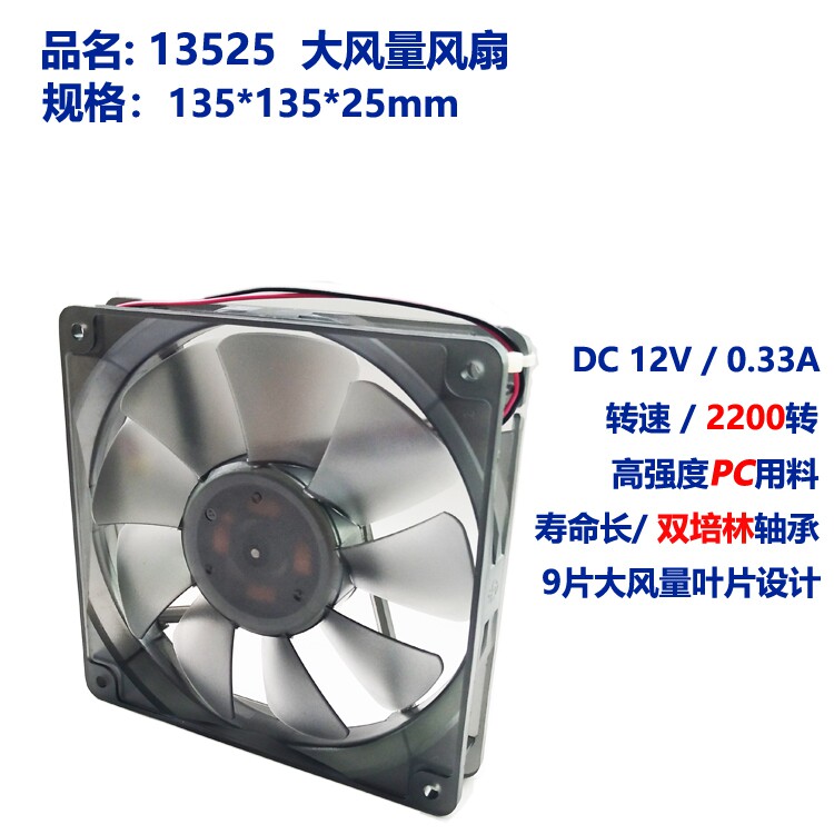 14CM fan 13525 power fan High fan high speed fan 1425 fan ATX power fan
