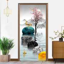 Magic Sticker Door Curtain Partition Curtain Wind Shield Living-room Semi-Curtain Decoration Home Room Blinds Free From Stiletto Door Curtain Set Up