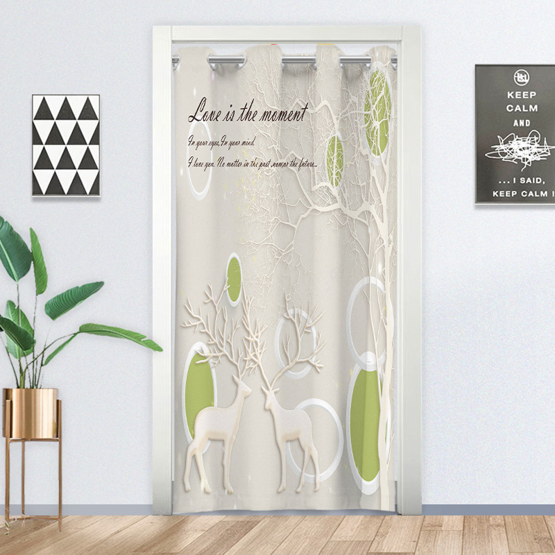 Press-free door curtain cut curtain covering windshirt bedroom household toilet kitchen toilet curtain