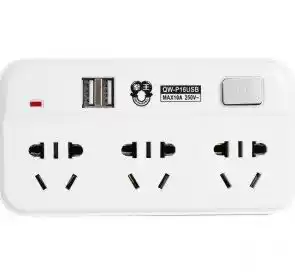 Boxing champion double USB travel charger one drag three universal power conversion socket wireless plug converter national standard