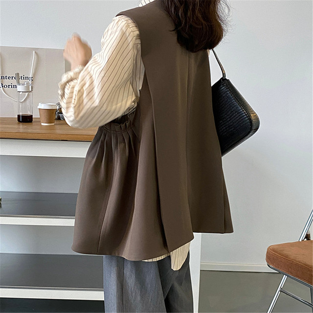 Temperament Korean version loose casual suit vest jacket female 2023 spring and autumn new British style fashion vest vest vest