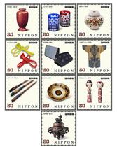 Japanese Mailing Stamps - 2nd Traditional Crafts) Episode II - 80 yen 10 Sheets - C2157-2013
