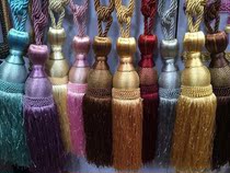 Special offer gold wire tennis curtain hook hanging ball tied ball strap tied rope hanging ball decorative tassel pendant