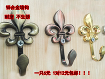 Electroplated zinc alloy big plum flower curtain adhesive hook classic big wall hook curtain accessories pair