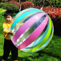 Ballon de plage gonflable à rayures translucides ballon surdimensionné jouet aquatique pour enfants balle rebondissante pour nageur adulte