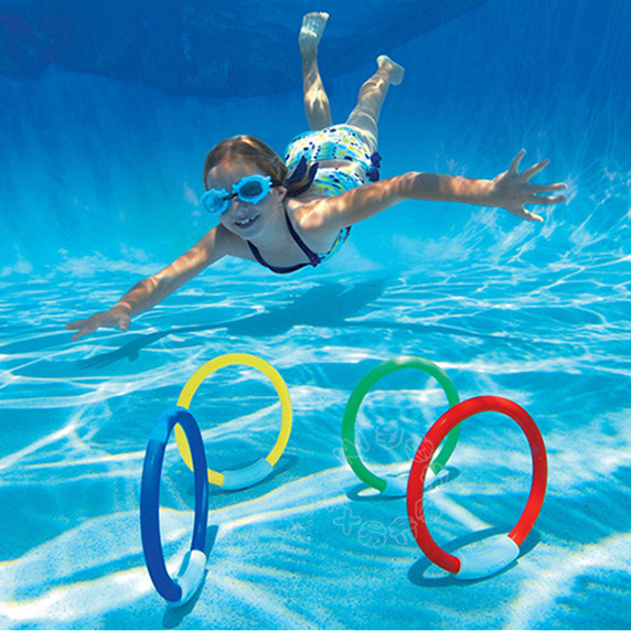 Children's water play toys students underwater closed air training equipment diving stick seagrass circle pool swimming pool teaching aids