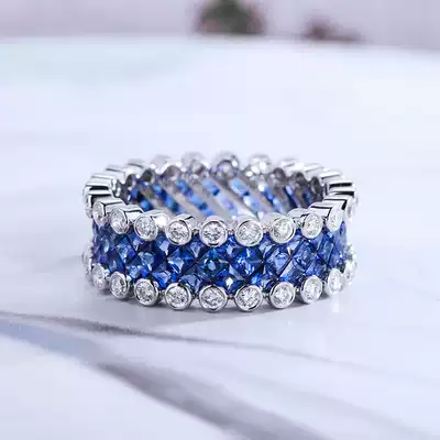 Wanlun Jewelry 18K Platinum Sapphire Ring Diamond Ring Rings Ballless Inlaid Secret Diamond Pendron Recommended