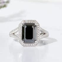 Vallon jewelry New 3 Karat white 18k gold black diamond ring natural lei di en diamond personality female customized recommendations