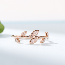 Wanlun jewelry 18K gold rose gold diamond stone row ring Horse Eye diamond ring wedding ring wedding ring new product recommendation certificate