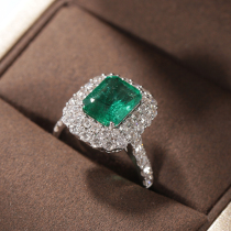 Vallon jewelry Zambia 2 7 karat emerald ring natural colored gemstones 18k platinum diamond ring for women