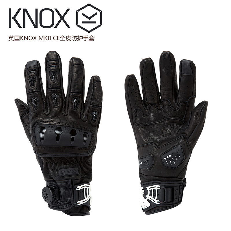 UK imported Knox black Orsa leather MKII CE motorcycle locomotive full leather gloves spot