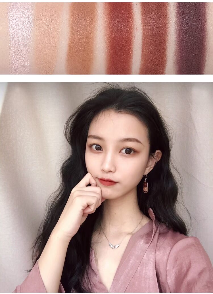 UCANBE sáu màu phấn mắt khay nhỏ cầm tay thế giới trang điểm mờ đỏ nâu đất màu nude màu tự nhiên sinh viên mới bắt đầu bảng màu mắt gogo tales