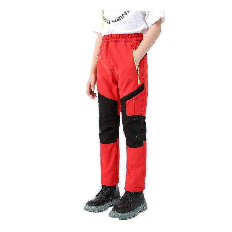 New children's assault pants men's windproof waterproof sports pants plus velvet soft shell pants boys and girls outdoor ski pants women
