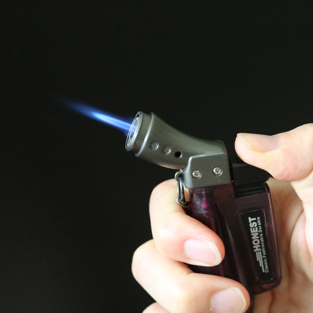 100 Honest single-head inflatable windproof small welding gun lighter point fragrant spot ai cigar straight flush high temperature gas igniter