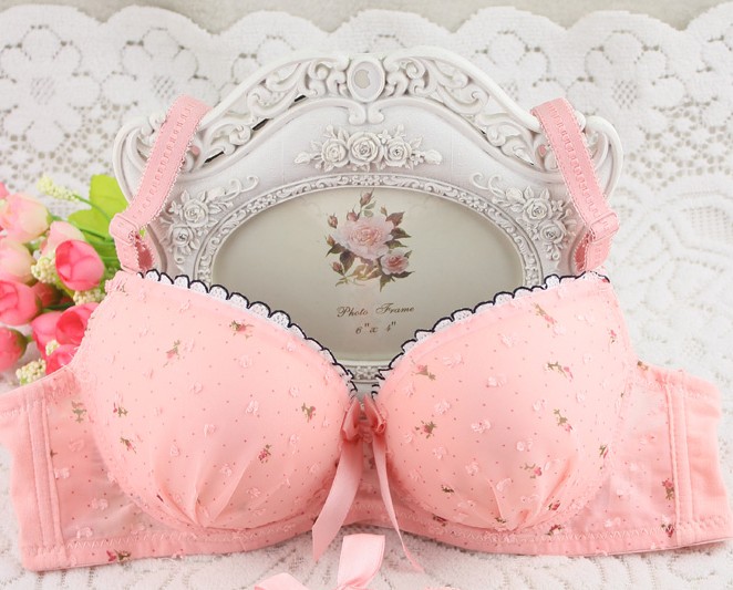 Phong cách mục vụ ngọt ngào học sinh trung học Nhật Bản khuôn mỏng cup mùa hè dễ thương cotton bra phù hợp với đồ lót thoải mái thời trang nữ cao cấp